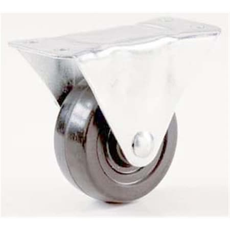 Gourmetgalley 2-.50in. Rubber Wheel Rigid Plate Casters GO337673
